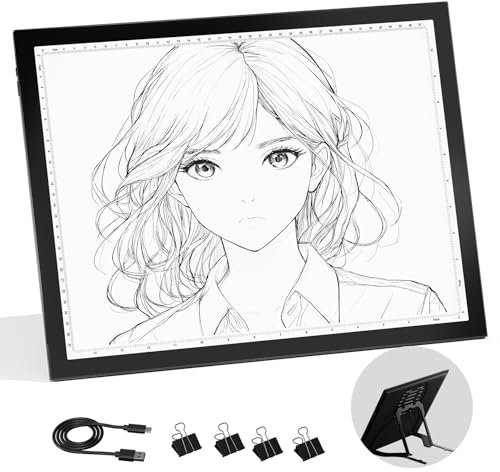 Tablette lumineuse A3 pour peinture diamant 2ème génération, tableau lumineux pour dessin, table lumineuse pour désherbage, vinyle à gradation continue, borad pour Cricut Animation Skeching
