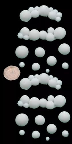 20 x Edible 3D Bubbles balls icing toppers, cake cupcakes decorations (White)
