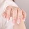 Aokitec French Tip False Nails - Short Almond False Acrylic Nails with Nail File & Nail Sticky Tabs, 24 Pearl Full Cover Stick on Nails in 12 Sizes Easy to Carry & Long-Lasting, Daily Series Nail Set