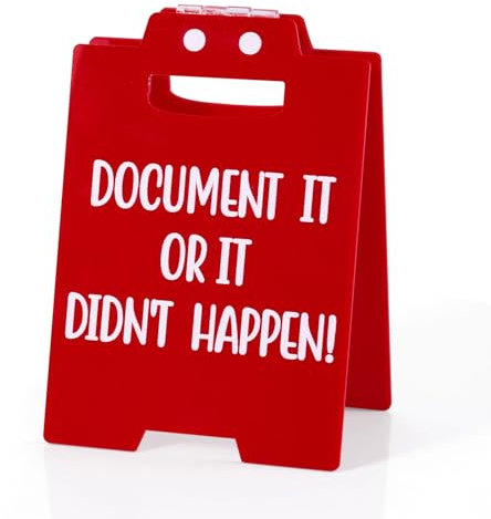 Funny Team Office Gifts, Positive Inspirational Desk Plaques Signs Motivational Coworker Gifts Office Decor for Women Men Colleagues Teammates Employees White Elephant Gifts (Document It)