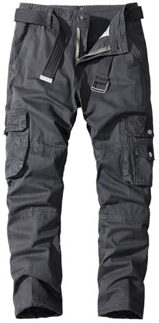 NAFING Pantalon Tactique Homme Cargo Treillis Militaire Randonnée Chasse Pantalon de Travail avec Plusieurs Poches Multi-Fonctions
