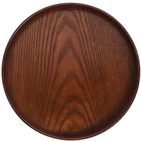 Alipis Holz Serviertablett Für Schreibtisch Rustikales Tablett Aus Holz Zum Servieren Von Obst Kuchen Und Snacks Langlebiges Holztablett Für Küche Und Partydekoration