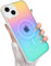 Heaofei Glitter Case for iPhone 13 & 14 Case for Women Girls [ Compatible with Magsafe ] Clear Cute Girly Aesthetic Iridescent Rainbow Sparkly Bling Magnetic Phone Cover, Gradient Blue & Pink