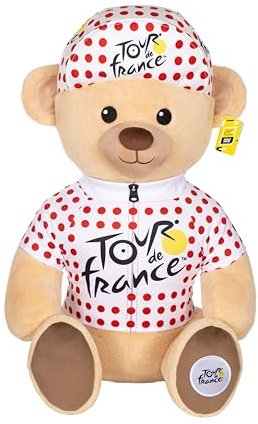 Gipsy Toys – Plüschtier Bär Trikot und Klettermütze mit Punkten, 24 cm, offizielles Plüschtier der Tour de France. EIN schönes Stück für kleine und große Fans