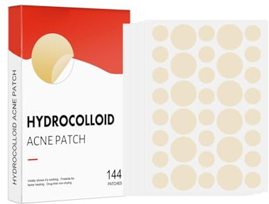 HUVZOR 144 Stück Pickel Patch Unsichtbare Hydrokolloid Pickel Pflaster Mit Teebaumöl Und Salicylsäure Acne Patch Tag Und Nacht 2-In-1 Unsichtbare Anti Pickel Patches