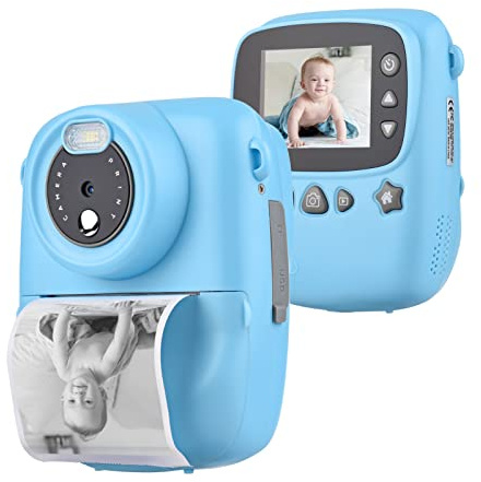 Portable Kids Instant Print Camera Digital Video with 1080P High Resolution 18MP 2 3 Inch Large Screen Funny Photo Frames Markers Paper Stickers Hanging Rope for Boys Girls