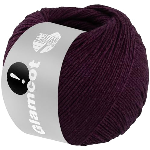 LANA GROSSA Glamcot | Zart glänzende, multifile Baumwoll-Viskosemischung | Handstrickgarn aus 60% Lyocell (Tencel TM) & 40% Baumwolle | 50g Wolle zum Stricken & Häkeln | 155m Garn FB 33