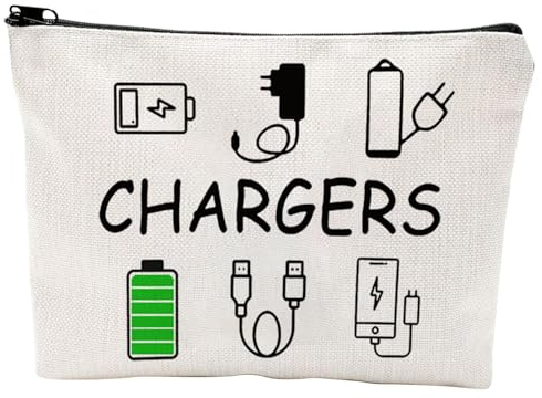 All My Charging Stuff Bag Travel Cable Organizer Pouch | Funny travel cable organizer pouch for chargers, cables, gadgets and small tech items, ideal for trips, cruises and daily bag