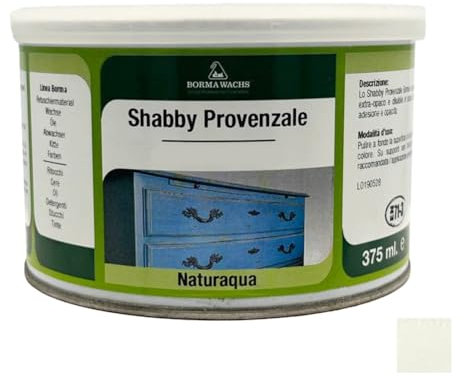Shabby Chic Mobili Color gesso satinati Lacca Stile Country Aspetto Vintage 375ml Squallido - AVORIO - 08
