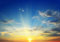 wandmotiv24 Fototapete Himmel-Sonnenuntergang, XXL 400 x 280 cm - 8 Teile, Wanddeko, Wandbild, Wandtapete, Abendstimmung, Wolken, Sonne M0283