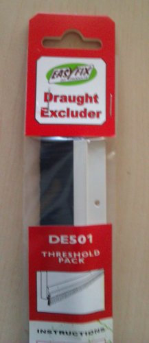 Holland Plastics 914mm WIDE EASYFIX® - DE501-THRESHOLD DRAUGHT EXCLUDER 20mm BRUSH STRIP/DOOR SEAL/SILL & FIXINGS-WHITE