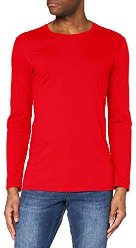 Gildan Men's Soft Style L/Sleeve T-Shirt, Red, Small