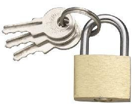 Vorhängeschloss 50mm mit 3 Schlüssel
