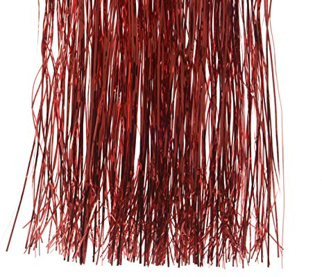 Creativery Lametta 24x100cm für den Weihnachtsbaum - Christbaumschmuck Weihnachtsdeko Weihnachtsgirlande - Karneval Fasching Disco & Party Glitzer Deko - Silvesterdeko - Rot