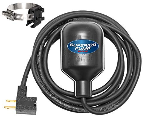Superior Pump 92005 25' Tethered Float Switch for Sump and Sewage Pump, Black