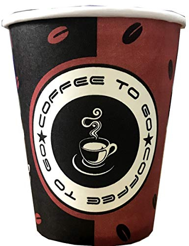 Trendsky BIOLOGISCH ABBAUBAR 3000x Kaffeebecher Coffee to go Pappe 200 ml, Becher für Kaffee Hartpapier Einweg Pappbecher 0,2l