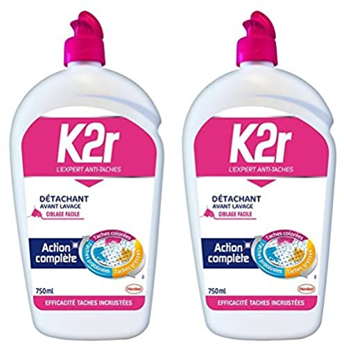 K2r Fleckenentferner avant-lavage Flüssigkeit mit Targeting leicht, Flasche 750 ml, 2 Stück