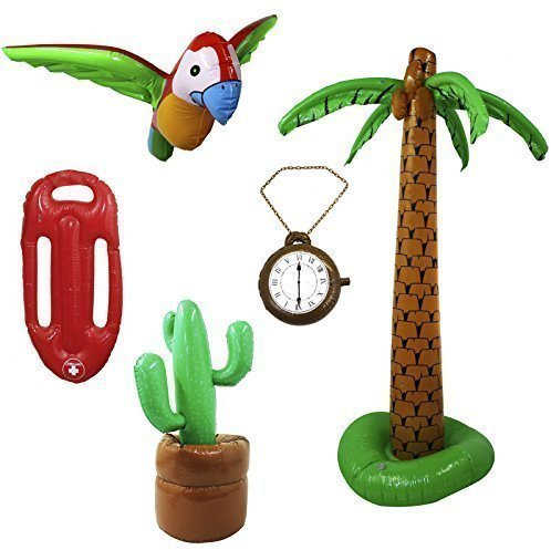 KOSTÜM Party AUFBLASBARE IN 5 Kaktus - SCHWEBE - Uhr - PAPAGEI - Palme ERHÄLTLICH IN MEHRERE - Packung VON 1-6 STÜCK Packung - Packung VON 12 - Packung MIT 24 - Palme, Pack of 12