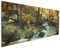 Wallario Küchenrückwand aus Glas 125 x 50 cm, Motiv: Wasserfall mit moosbedeckten Steinen im Herbstwald | Spritzschutz abwischbar & pflegeleicht