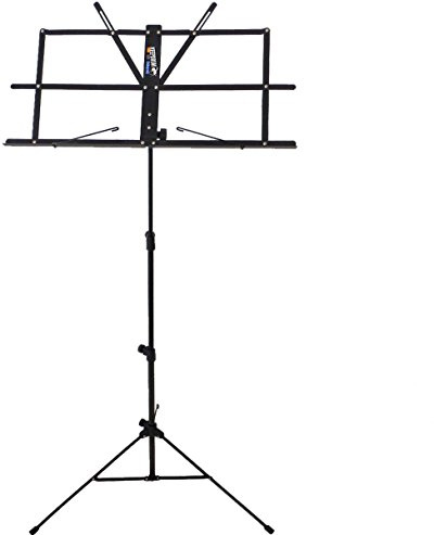 keepdrum MUS2 BK Notenstaender Noten-pult Schwarz + keepdrum Trage-Tasche