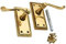 EUROART Georgian Latch Handle Set for Doors - 113 x 50mm - Polished Brass