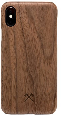 Woodcessories - Handyhülle kompatibel mit iPhone XS Max Hülle Holz, Echtholz - EcoSlim Case (Walnuss)