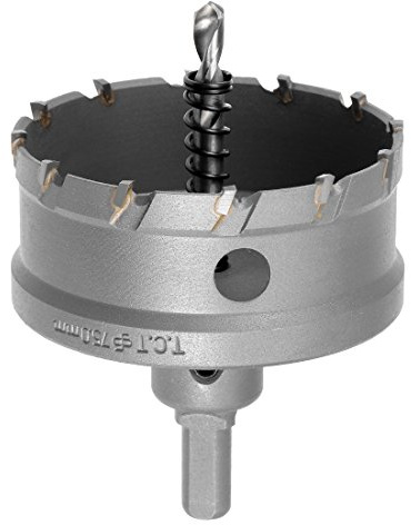 sourcing map Scie Cloche Carbure Trépan Scie à Trou 75mm Diamètre de Coupe pour 5mm Acier Inox Feuille Métal
