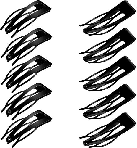 24 Stück Haarspangen mit Doppelkrallen, Haarspangen aus Metall, Haarspangen für Haarherstellung, Salonbedarf (schwarz)