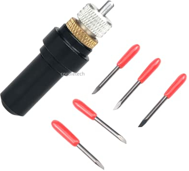 TUONAI Vinyl Plotter Cutter Holder with 5Pcs 45 Degree Cutter Blades for Summa Cutter Plotter