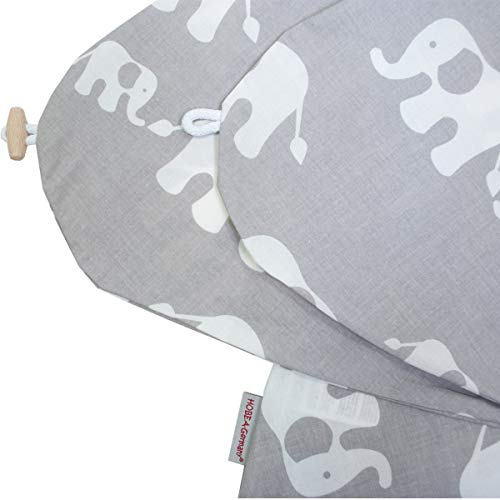 HOBEA-Germany Stillkissenbezug für Stillkissen 190cm Designs (Elefantenfamilie)