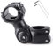 Azarxis Attacco Manubrio MTB 31.8 25.4 mm Adattatore Attacco Manubrio Bici da Corsa Rialzo Attacco Manubrio Prolunga Manubrio Bici MTB (01 Nero - 25,4 x 90 mm - 60° Regolabile)