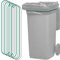8 Pieces Trash Can Bag Bands Elastic Rubber Bands Kitchen Garbage Bag Bands Fits 95-96 Gallon Trash Cans, Quickly and Easily Secure Garbage Can Liner to Waste Basket
