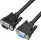 DTech 10ft Serial kabel Stecker zu Buchse RS232 Verlängerung 9 Pin gerade durch (3 m, schwarz)
