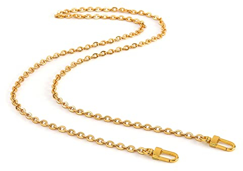 Xiazw Feine Geldbörse Kette Schulter Umhängeriemen Tasche Zubehör Charm Dekoration (Gelbes Gold, 116 cm)