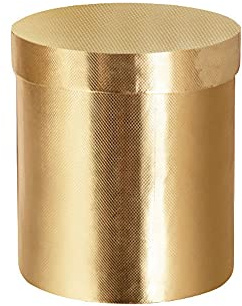 tiecawk Runde Box für Blumenverpackungen, luxuriöse Papierkartons mit Deckel für Valentinstag, Hochzeit, DIY-Dekoration, Schmuckaufbewahrung, Zubehör (Gold)