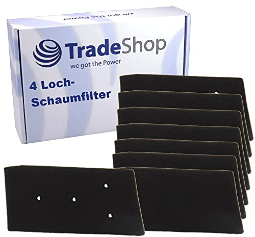 Trade-Shop 8x Ersatz für Schaumstofffilter Maytag HMMR10440 Privileg PWC82A++ PWC72A++ PWC8A+++ PWC7A+++ ersetzt Ariston Indesit Merloni Hotpoint C00379889
