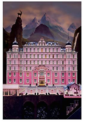LFJT The Grand Budapest Hotel Poster Film Leinwand Poster Schlafzimmer Dekor Sport Landschaft Büro Zimmer Dekor Geschenk Rahmen: 30 x 45 cm