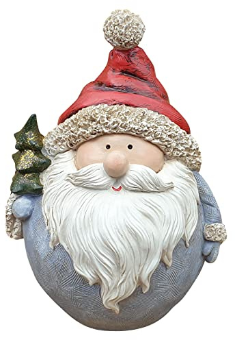 Fachhandel Plus Wichtel Weihnachtsfigur Gnom Kobold Weihnachtsmann mit Weihnachtsbaum Dekofigur