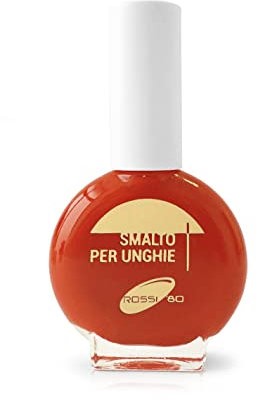 Smalto per Unghie Rossi '80 Rosso Arancio. smalto Big 5 Free. Smalto con pennello a lingua di gatto extra large per una facile stesura.