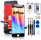 EFAITHFIX Ersatz-LCD-Display für iPhone 8 Plus, 14.9 cm (5.5 Zoll), vollständiges Montage-Display, 3D-Touchscreen-Digitizer mit Reparaturwerkzeug-Set, wasserdicht, A1897, A1898 (schwarz)