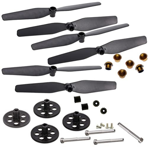 Zubehör für Drohnen S167 S166 RC Drohne SP500 Ersatzteile Kit Propellers Blades Schutzrahmen CSJ S167 GPS Quadcopter Arme Motorradwellenschrauben austauschbar (Color : Blades Gears kitD)