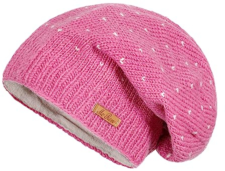 alpengoa McRon Damen Gefütterte Beanie Wollmütze Modell Lizzy Flamingo 26698