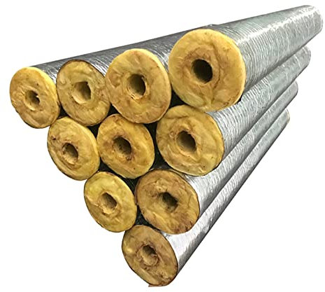 DUTIL Rohrisolierung, Aluminiumfolienverkleidung, Steinwollrohr, Frostschutzmittel Klimaanlagen-Wärmeisolationsrohr, selbstklebendes wasserdichtes Hochtemperatur-Isolationsrohr zum Öffnen