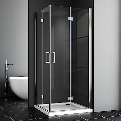 Duschkabine 70x100 cm Eckeinstieg Duschkabine Falttür Duschabtrennung Faltdusche 5 mm NANO Sicherheitsglas Doppel Duschtür Höhe: 195cm