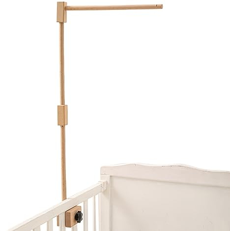 Promise Babe Baby Mobile Halterung Holz für Babybett, Klassic Design Wickeltisch Klassic Laufstall DIY Baby Mobile Halter Gestell Stange Laufstall Deco für Aughängung Mobile Spieluhr Windpsiel