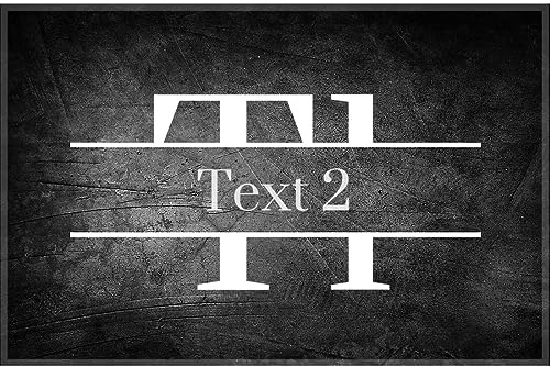 Manutextur Fußmatte mit Namen - Motiv Name 1 - viele Daheim-Motive - Schmutzfangmatte personalisiert - Größe 40x60 cm - persönliches & individuelles Geschenk