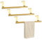 RETON 3 Stück Handtuchhalter Küche, 23 cm Geschirrtuchhalter Ohne Bohren, Edelstahl Geschirrtuchhalter Geschirrhandtuchhalter mit Anti-Rutsch-Pads, ohne Bohren, (Goldfarben)