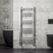 Radiant Living 1200 x 450mm Modern Bathroom Heated Towel Rail Radiator 17 Rails Curved Chrome