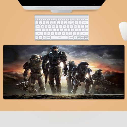 HALO Gaming Extended XXL Mousepad,Smooth Surface Mouse Mat with Stitched Edges,Non-Slip Rubber Base Office Computer Laptop Keyboard Mouse Pad (h5)