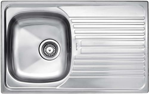 Reginox Spüle REX 10 mit Handbetätigung/Auflage - Ausschnittmaß 770 x 480 mm/Edelstahlspüle